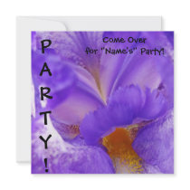 Irises Come to the Party! invitations cards Flower
