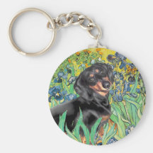 Irises - Dachsund (BT4) Key Chain