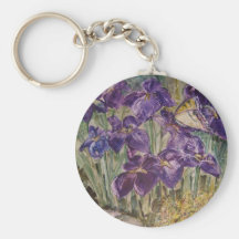 "Irises In A Field" Keychain