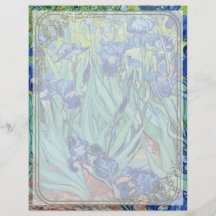Irises, Vincent van Gogh. Flyer Design