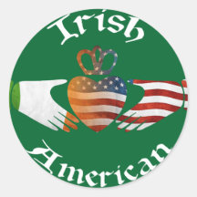 Irish American Claddagh Stickers