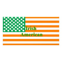 Irish american flag customized photo card
