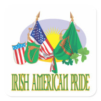 Irish American Pride Square Sticker