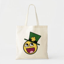 Irish Awesome Smiley Canvas Bags