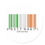 Irish  Barcode Flag stickers