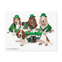 Irish Basset hound quartet Post Cards
