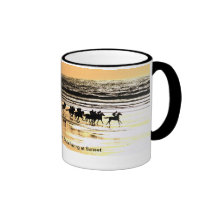 Irish Beach Racing at sunset Mug
