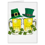 IRISH BEER, HATS AND SHAMROCKS CARD
