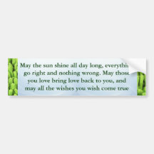 Irish blessing bumper sticker
