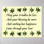 Irish Blessing Happiness Poster