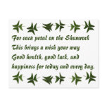 Irish Blessing Shamrock2 Postcards