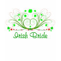 Irish Bride Fancy Celtic Shamrocks Ladies T-shirt