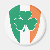 Irish Buckler Shamrock Refrigerator Magnet