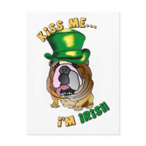 Irish Bulldog Postcard