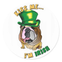 Irish Bulldog Stickers