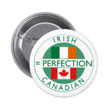 Irish Canadian Heritage Flags Buttons