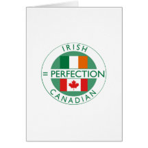 Irish Canadian Heritage Flags Card