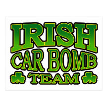 Irish Car Bomb Team Postcard