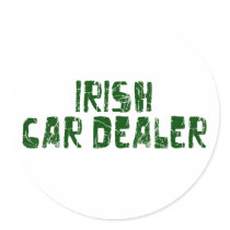 Irish Car Dealer Round Stickers