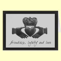 Irish Claddagh, friendship, loyalty and love cards