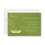 Irish Claddagh Heart Wedding RSVP Cards (3.5x5) Custom Invite