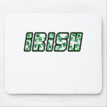 "Irish Clover Text" mousepads