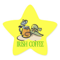Irish Coffee Star Stickers