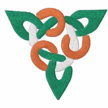 Irish Colours Celtic Irish Symbol Pattern Embroidered Polo Shirt