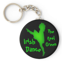 Irish Dance...the reel green Key Chains