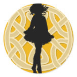 Irish Dancer Celtic Orange Sticker