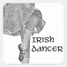 Irish Dancer Kick Skirt Sticker