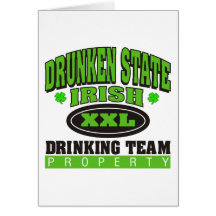 Irish Drinking Team Drunken State Card