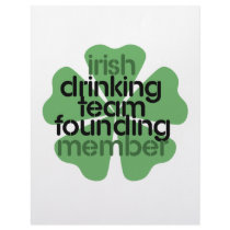 Irish Drinking Team Founding Member Clover Letterhead Design