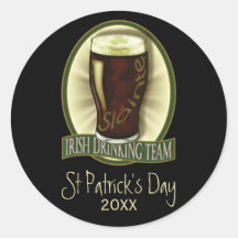 Irish Drinking Team Personalized Stickers