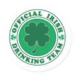 Irish Drinking Team/St. Patrick's Day Round Stickers