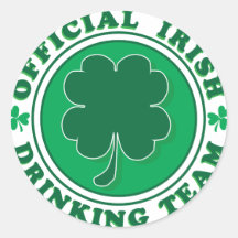 Irish Drinking Team/St. Patrick's Day Round Sticker