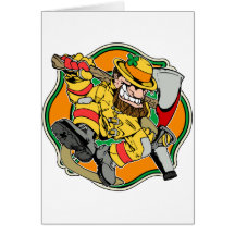 Irish Firefighter T-Shirts and Gifts Greeting Cards