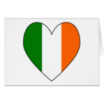 Irish Flag Heart Valentine Greeting Card