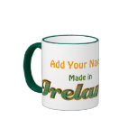 Irish Flag Label Personalize it! mugs