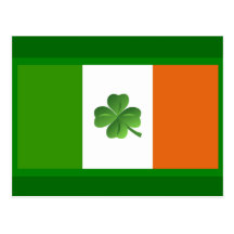 Irish flag postcard