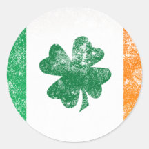 Irish Flag Round Stickers