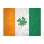 Irish Flag Shamrock Cards 2 Sided