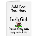 Irish Girl Best Drinking Buddy 2 Greeting Card