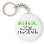 Irish Girl Best Drinking Buddy A Guy Could Ask For keychains