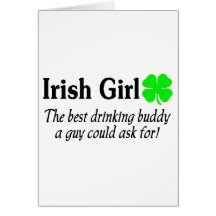 Irish Girl Best Drinking Buddy Cards