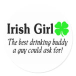 Irish Girl Best Drinking Buddy stickers