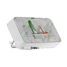 Irish Girl Flag iPod Speakers