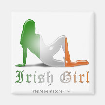 Irish Girl Flag Refrigerator Magnet
