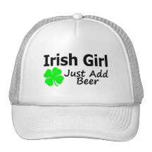 Irish Girl Just Add Beer Mesh Hat