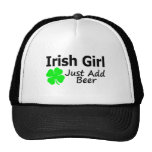 Irish Girl Just Add Beer Trucker Hat